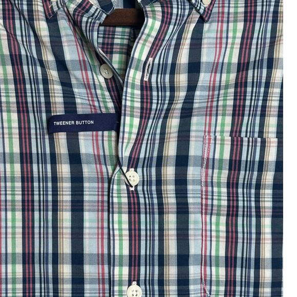 Johnnie-O Prep-Formance Blue Multicolored Plaid Button Down Shirt sz S NWOT - Picture 4 of 9